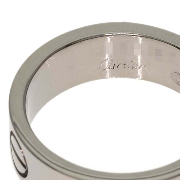 CARTIER 18k Silver Love Ring #49 - Picture 7 of 9